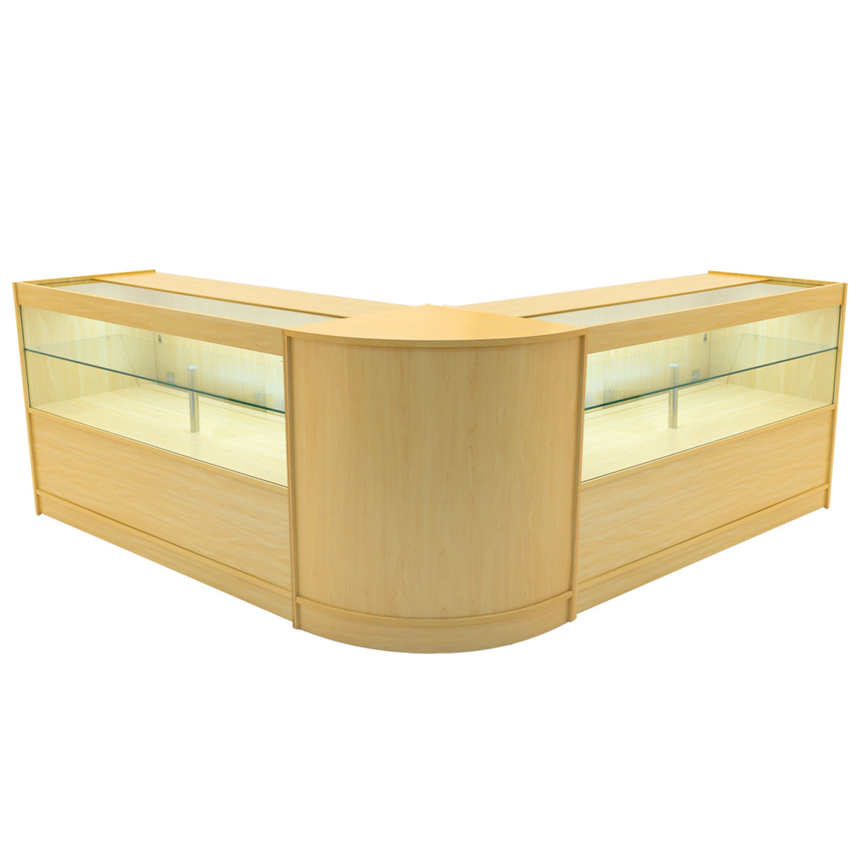 Set Mostradores Comerciales con Luz LED "SELENE" CM60+ 2x C1500 – Arce