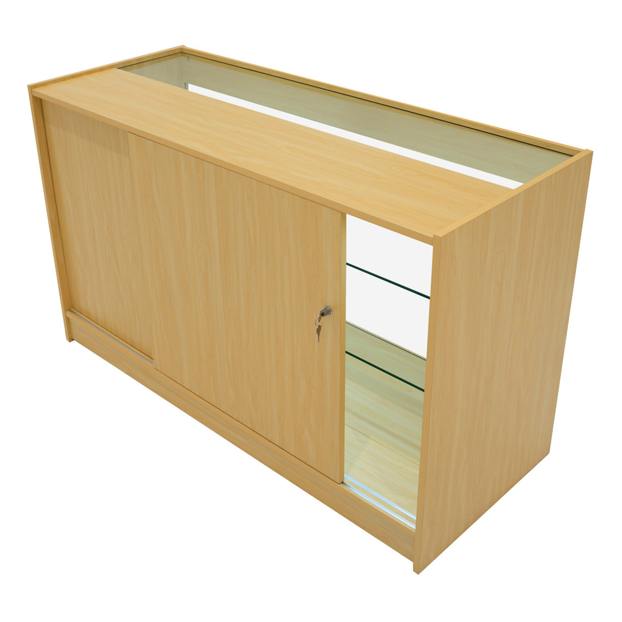 Set Mostradores Comerciales con Luz LED "TRITON" CM60 + K1500 + B1500 – Arce