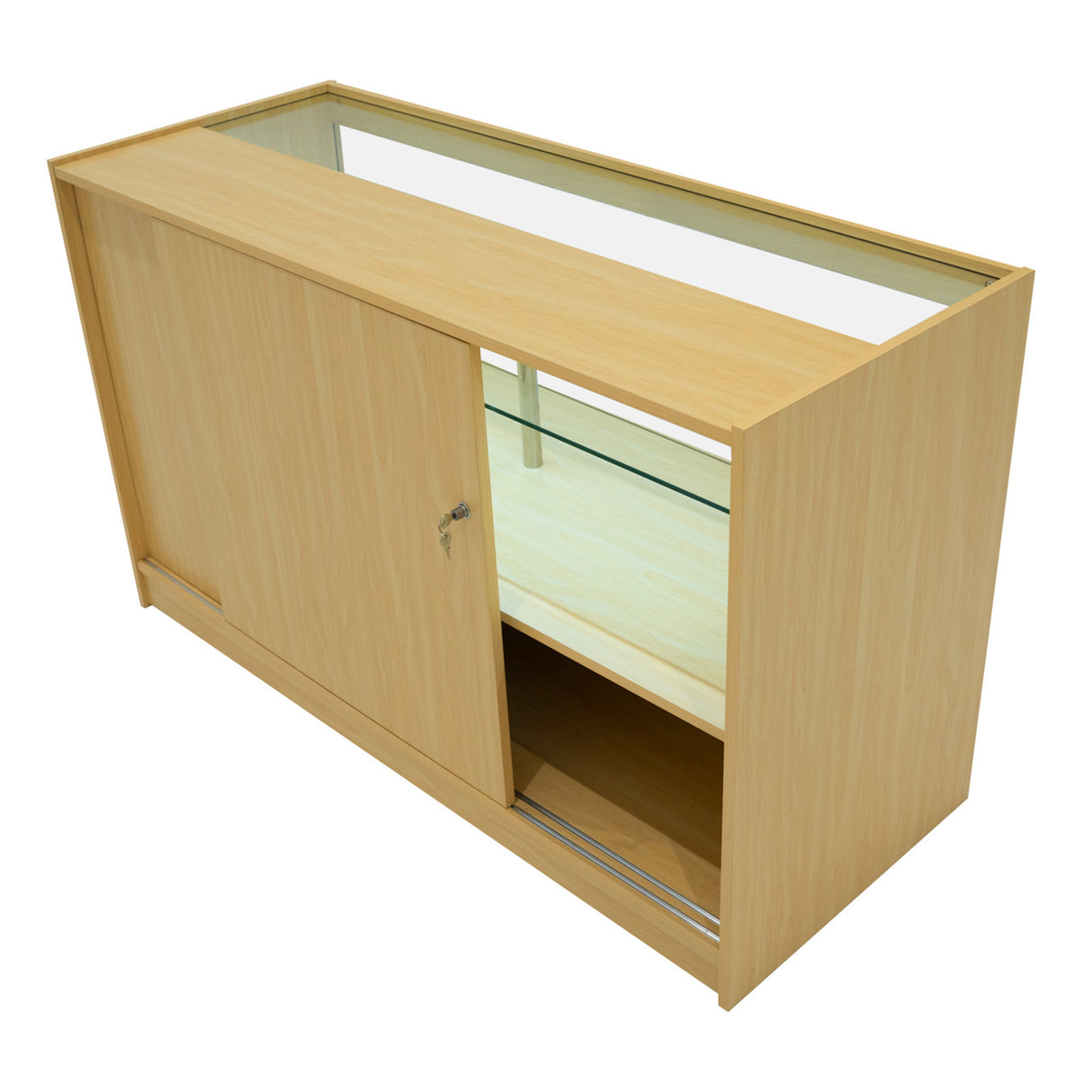 Set Mostradores Comerciales con Luz LED "HERA" CM60 + K1500 + C1500 – Arce