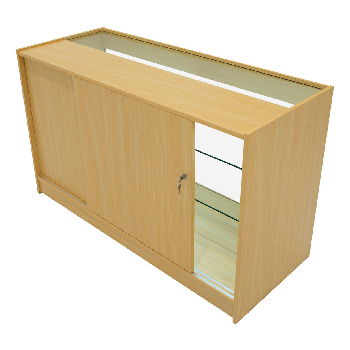 Set Mostradores Comerciales con Luz LED "VEGA" CM60 + K1500 + C1500 + TB60 – Arce