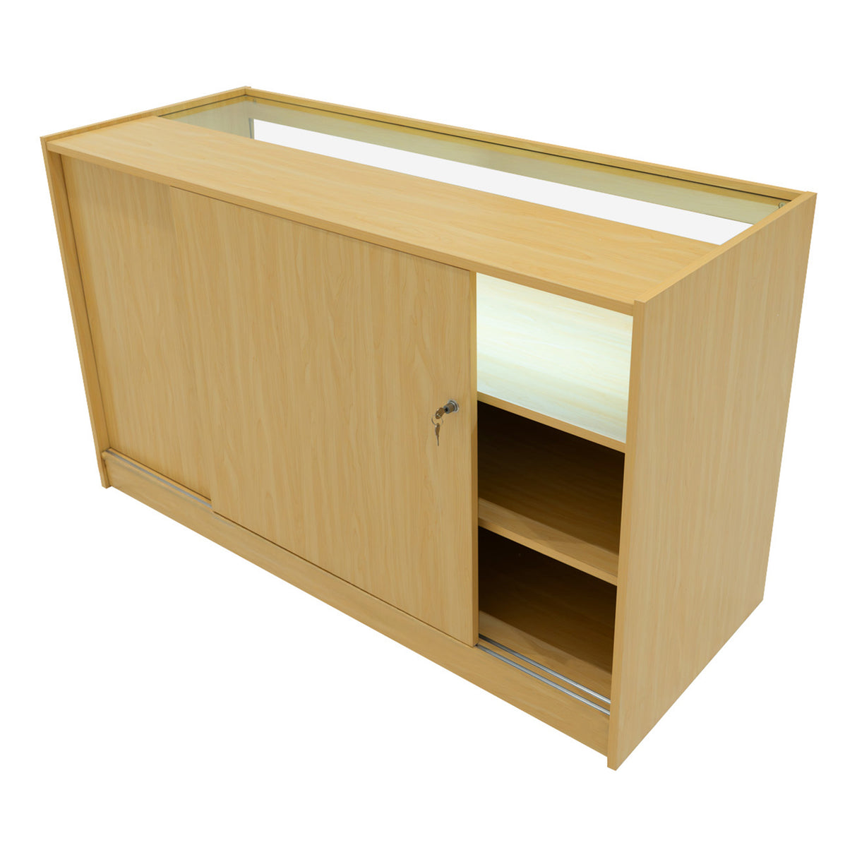 Set Mostradores Comerciales con Luz LED "EUROPA" LM60 + B1500 + C1500 + TB60 – Arce