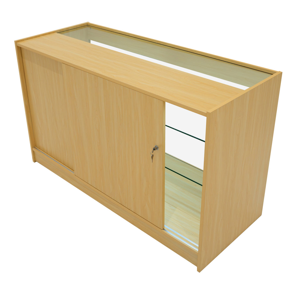 Set Mostradores Comerciales con Luz LED "THEIA" LM60 + K1500 + C1500 + TB60 – Arce