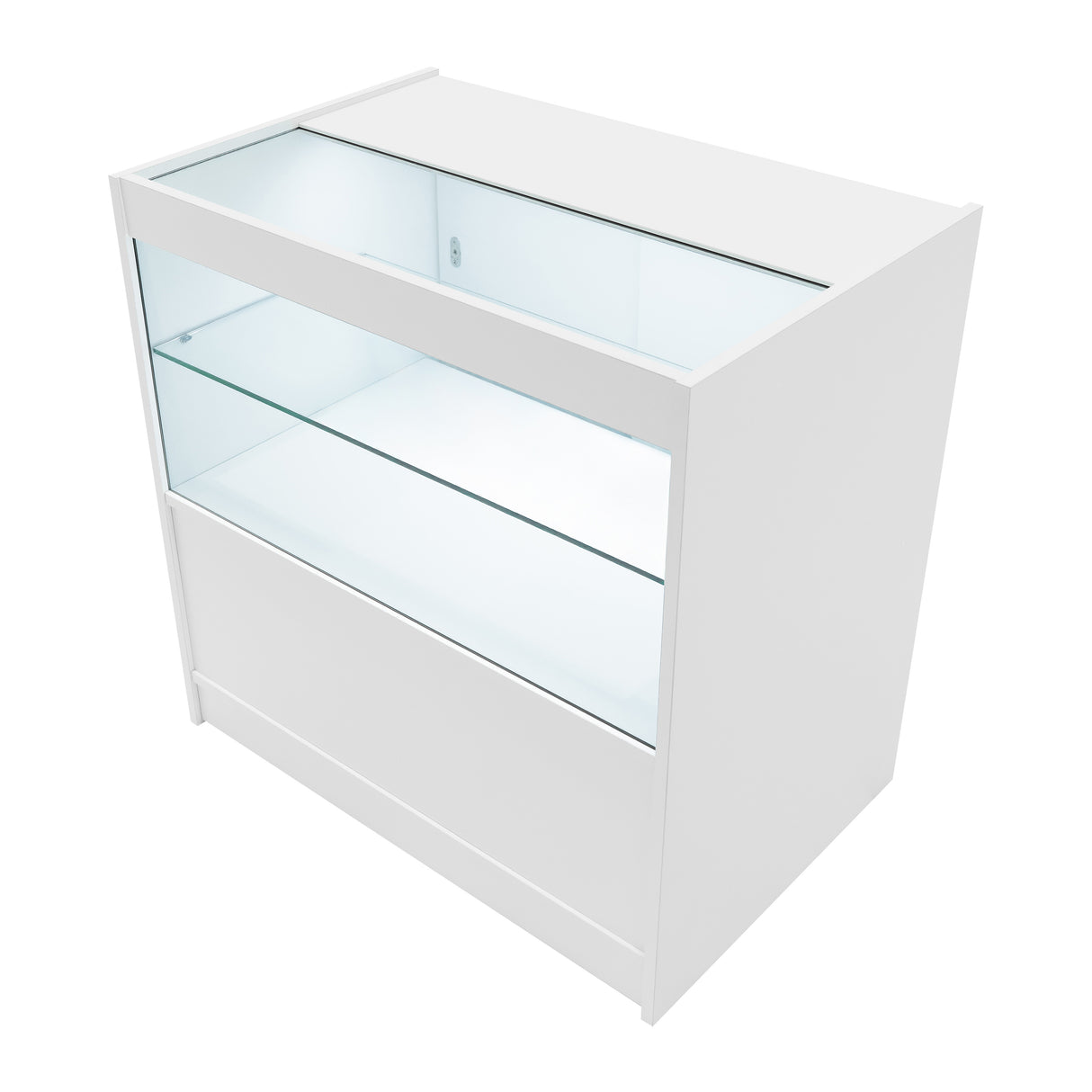 Set Mostradores Comerciales con Luz LED "ADONIS" CM60 + B900 + C900 – Blanco