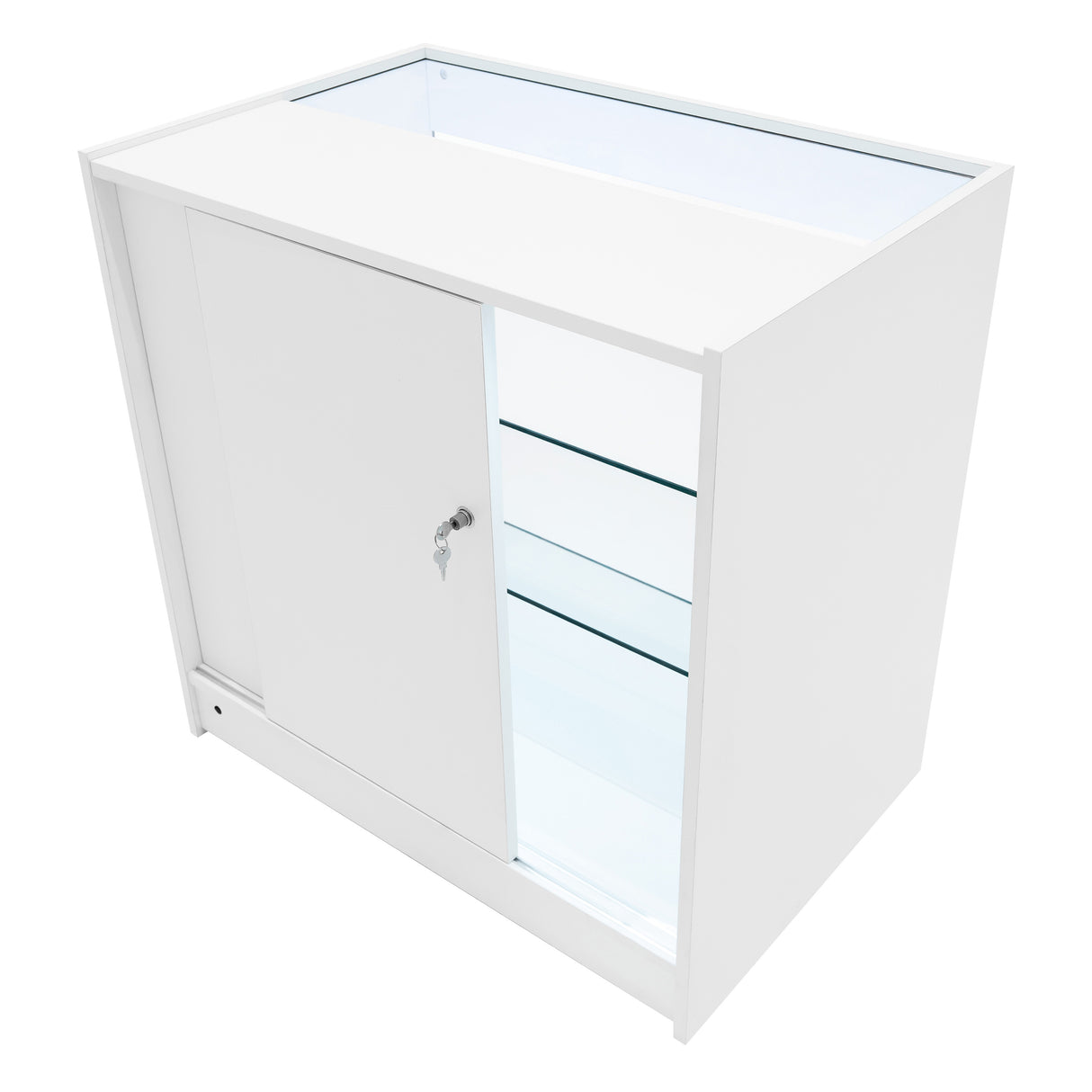 Set Mostradores Comerciales con Luz LED "TRITON" CM60 + K900 + B900 – Blanco