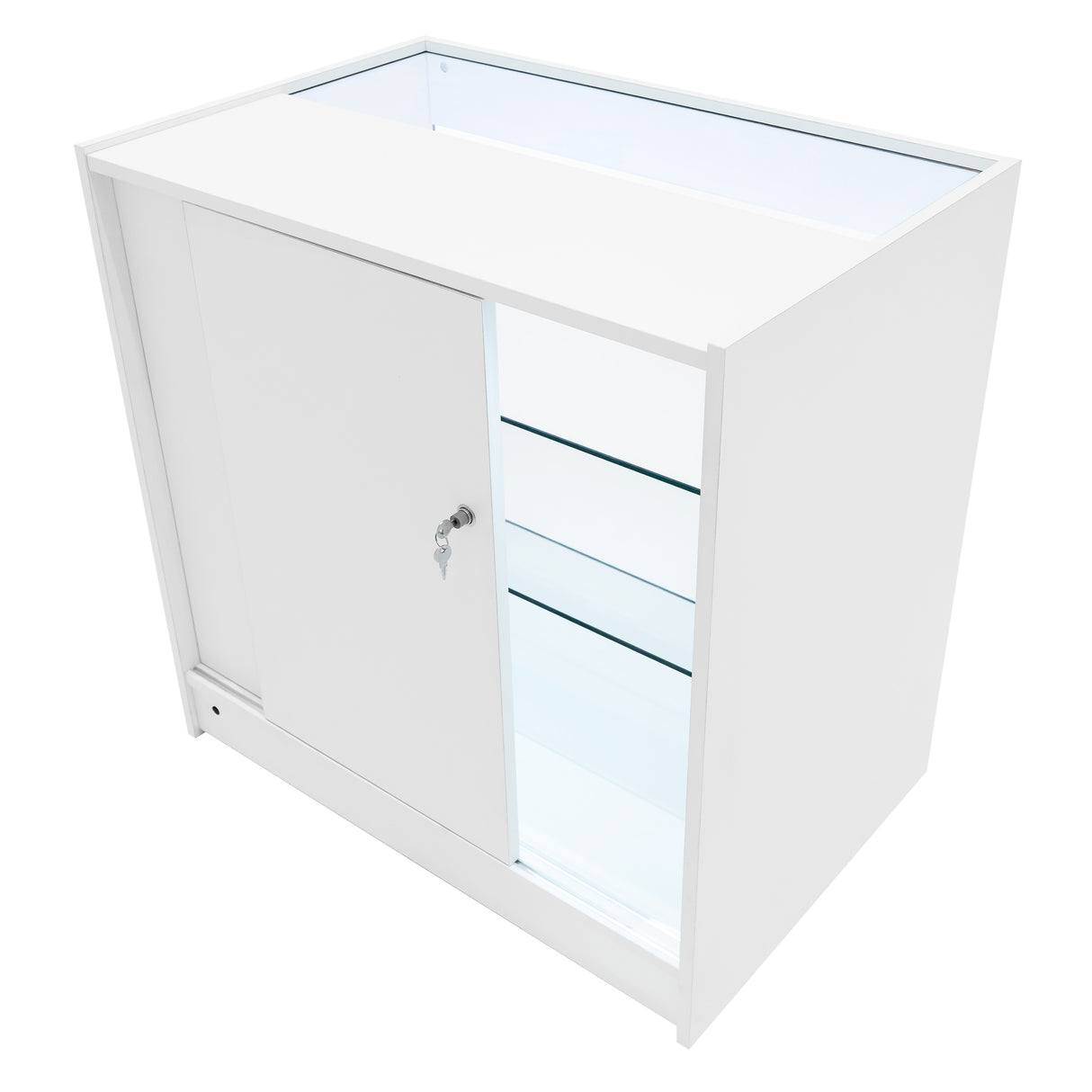 Set Mostradores Comerciales con Luz LED "HERA" CM60 + K900 + C900 – Blanco