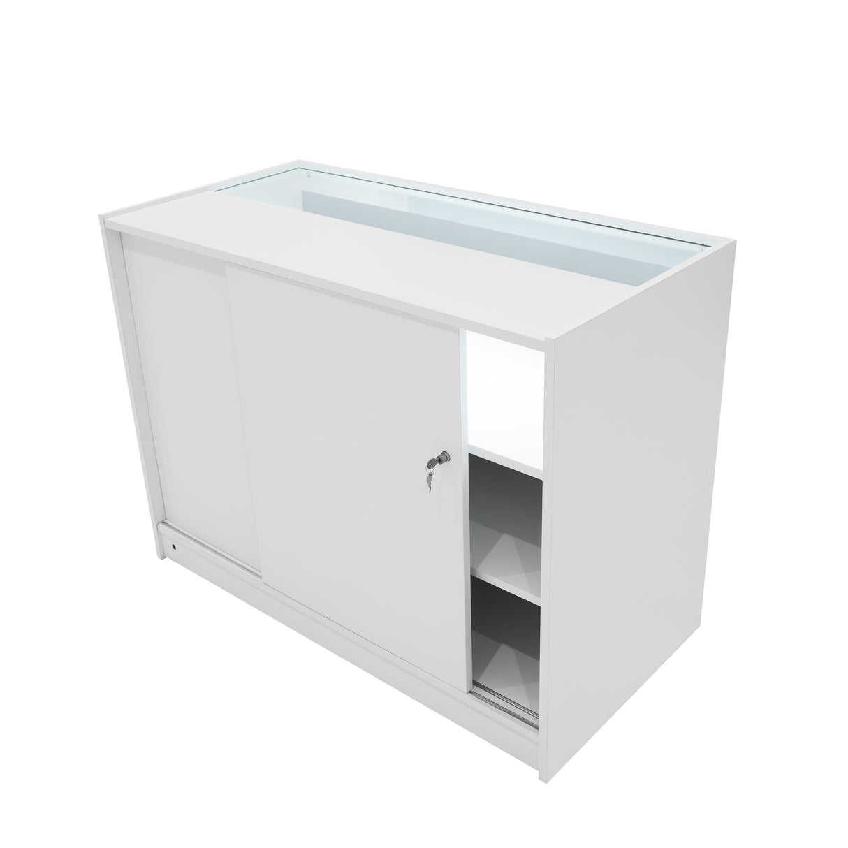 Set Mostradores Comerciales con Luz LED "THESEUS" LM60+ 2x B1200 – Blanco