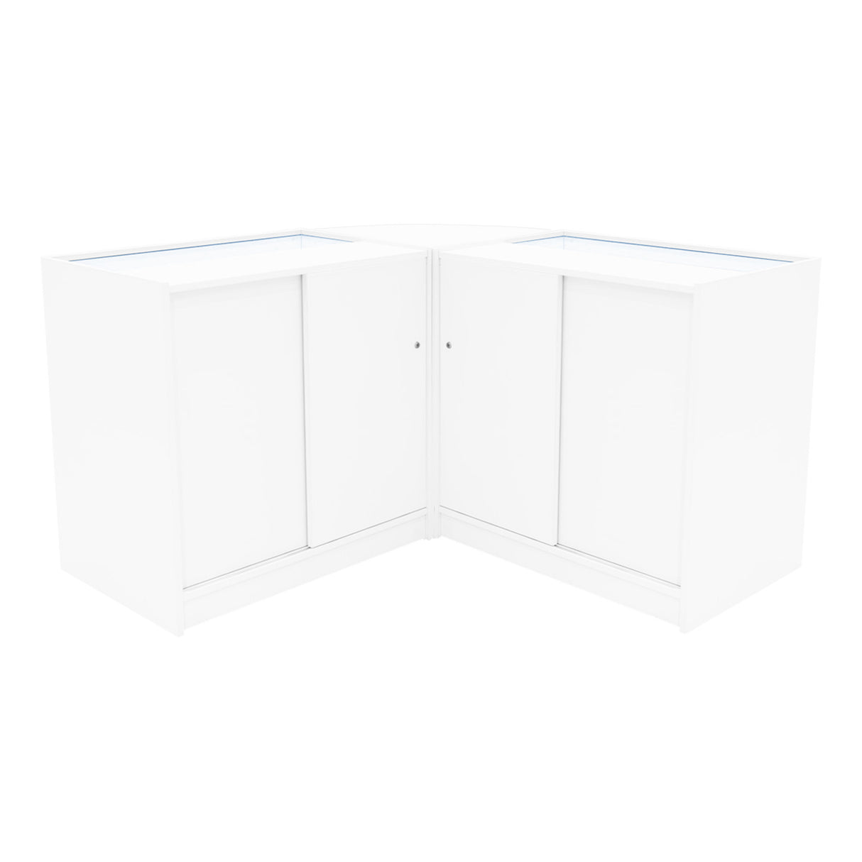 Set Mostradores Comerciales con Luz LED "APOLLO" LM60+ 2x K900 – Blanco