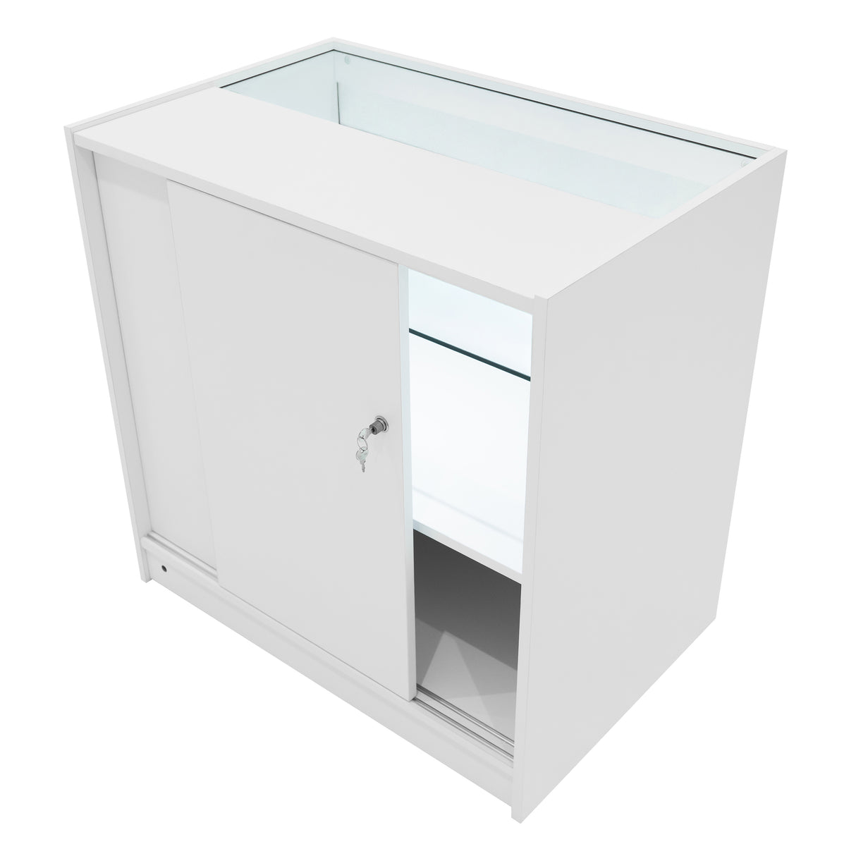 Set Mostradores Comerciales con Luz LED "HARMONIA" LM60 + B900 + C900 – Blanco