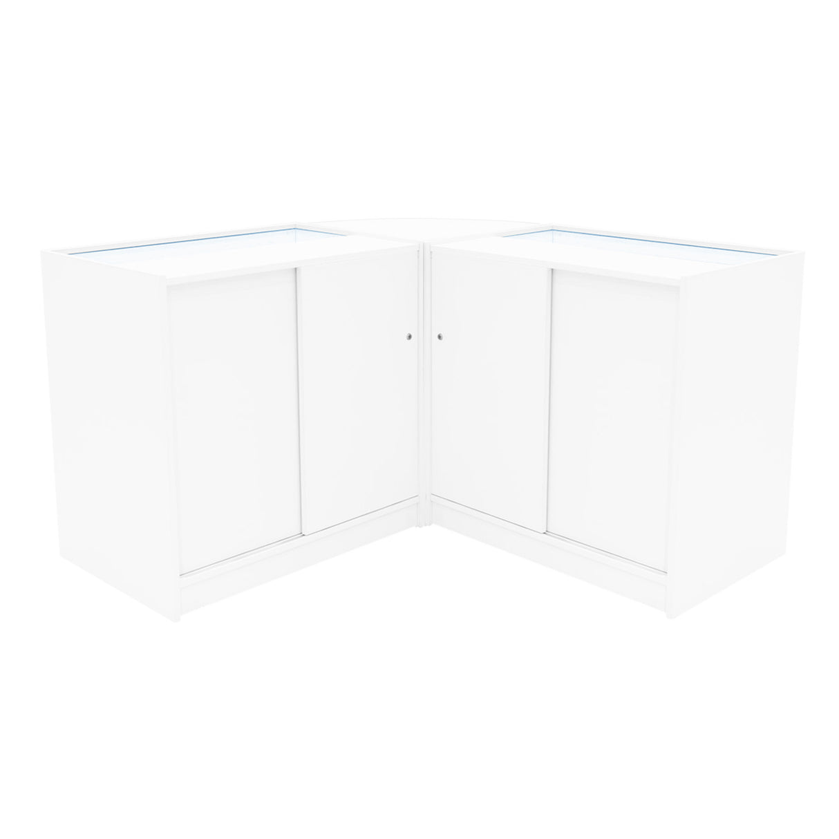 Set Mostradores Comerciales con Luz LED "DEMETER" LM60 + K900 + B900 – Blanco