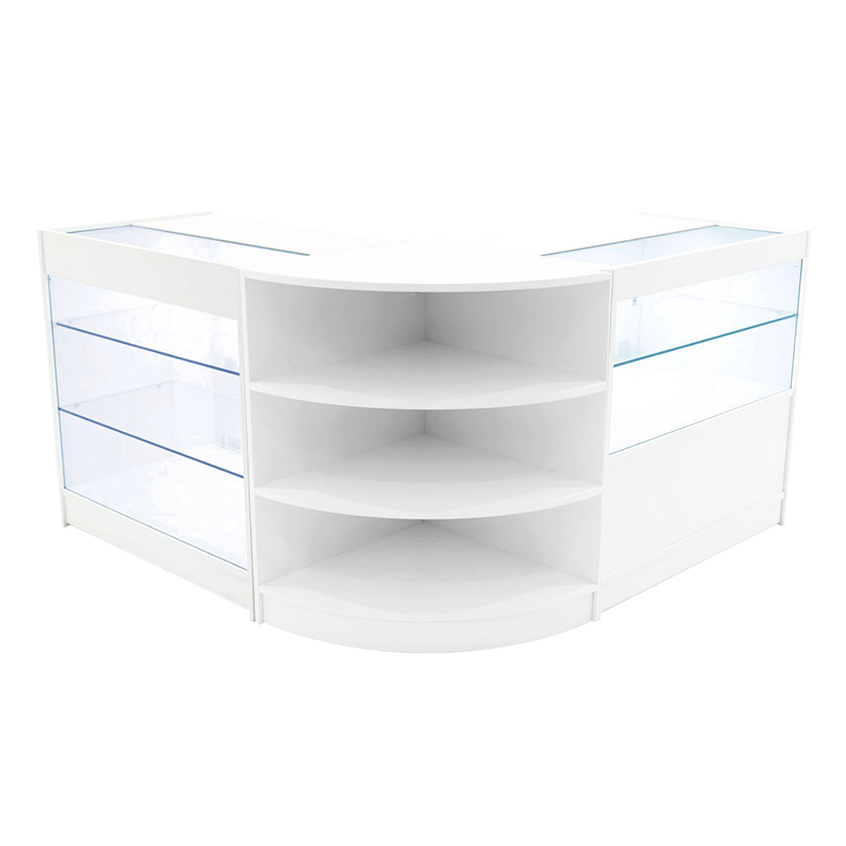 Set Mostradores Comerciales con Luz LED "CALLIOPE" LM60 + K900 + C900 – Blanco