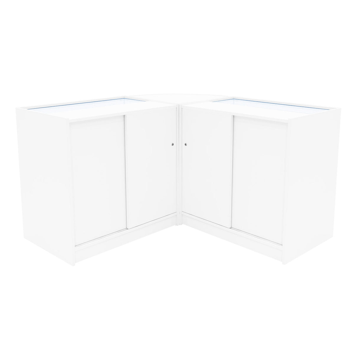 Set Mostradores Comerciales con Luz LED "CALLIOPE" LM60 + K900 + C900 – Blanco