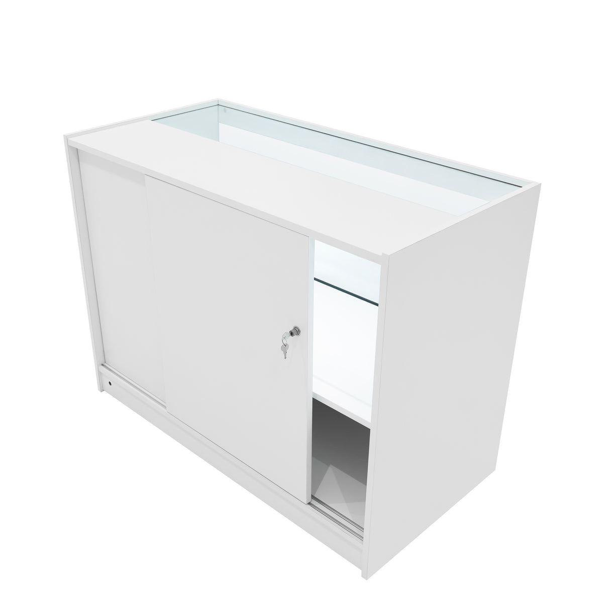 Set Mostradores Comerciales con Luz LED "SELENE" CM60+ 2x C1500 – Blanco