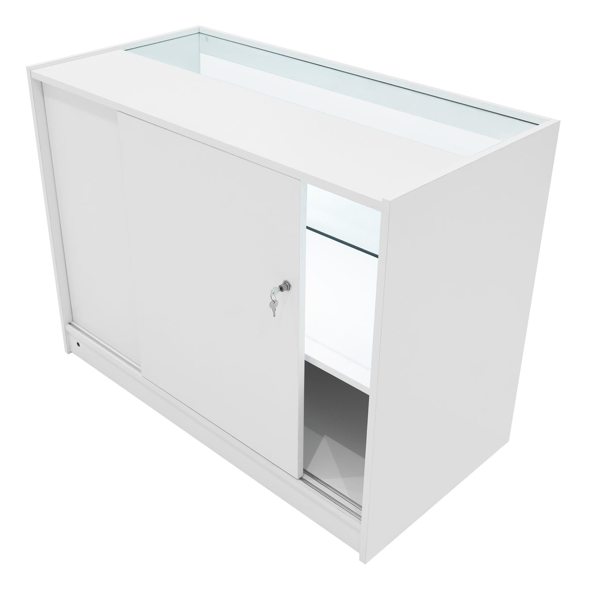 Set Mostradores Comerciales con Luz LED "CALLIOPE" LM60 + K1200 + C1200 – Blanco