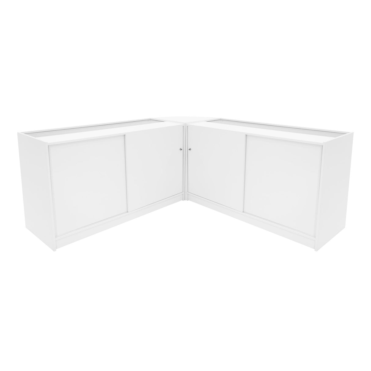 Set Mostradores Comerciales con Luz LED "HARMONIA" LM60 + B1500 + C1500 – Blanco