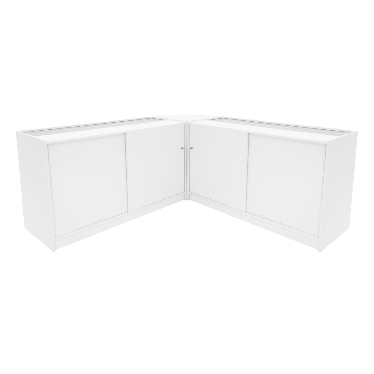 Set Mostradores Comerciales con Luz LED "DEMETER" LM60 + K1500 + B1500 – Blanco