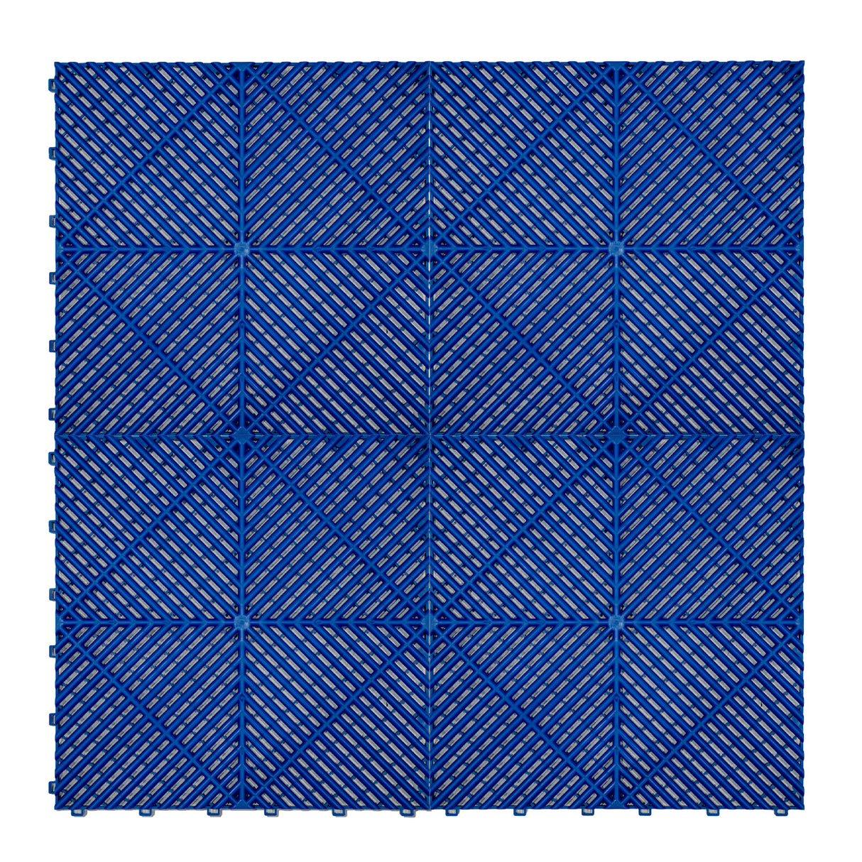 Baldosas de polipropileno hexagonales en color azul, con textura de diamante y bordes, ideales para decoración y diseño de interiores