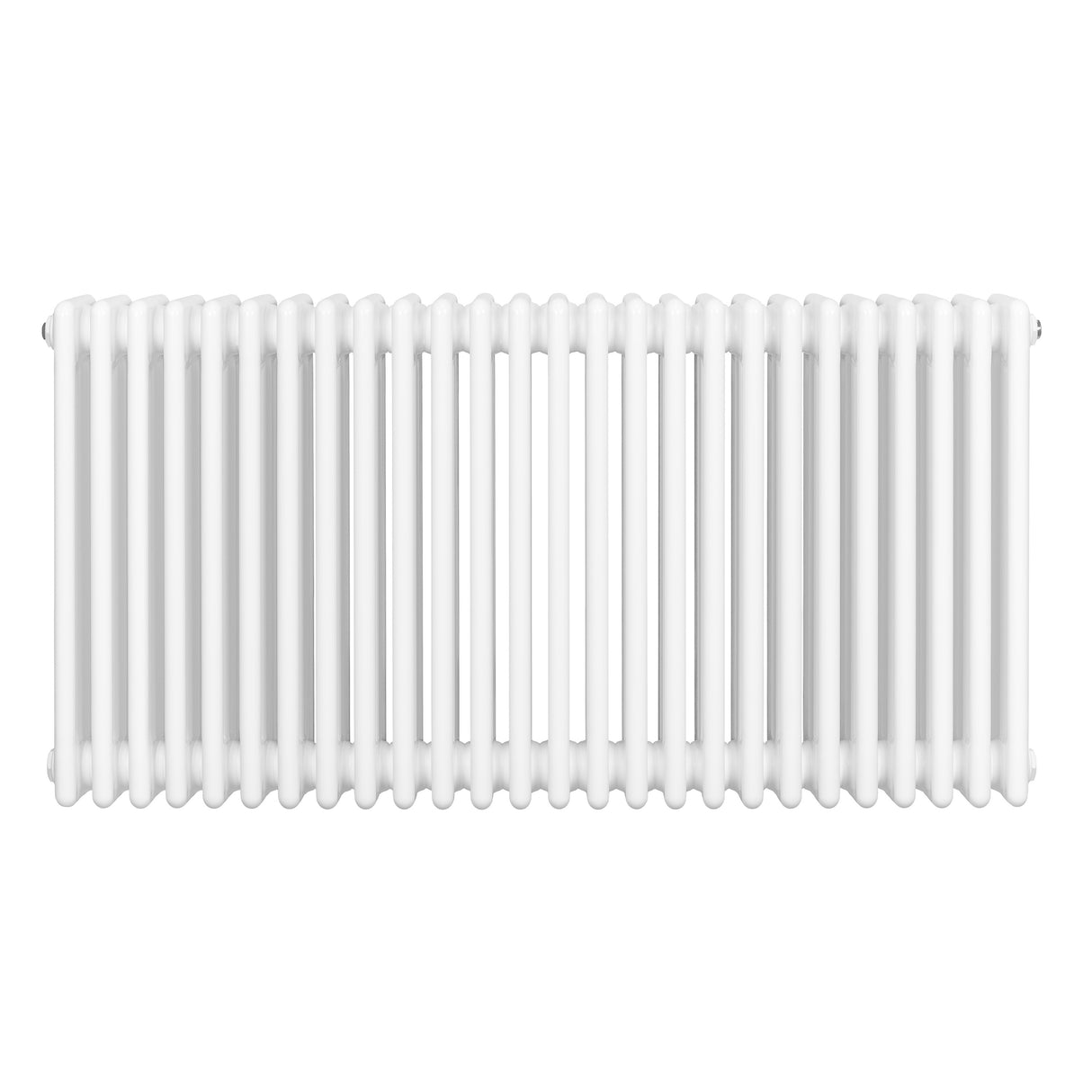 Radiador tradicional de 4 columnas en color blanco, con un diseño alargado y superficie lisa, ideal para calefacción eficiente