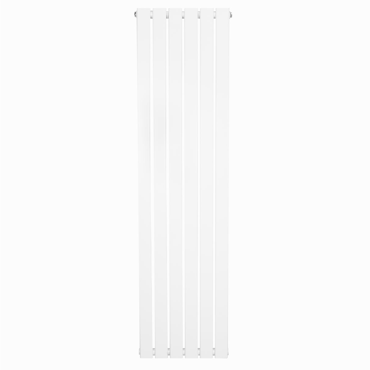 Radiador de columna única blanco de 1600 mm x 420 mm, con un diseño vertical y acabado liso que aporta elegancia y calidez a cualquier espacio