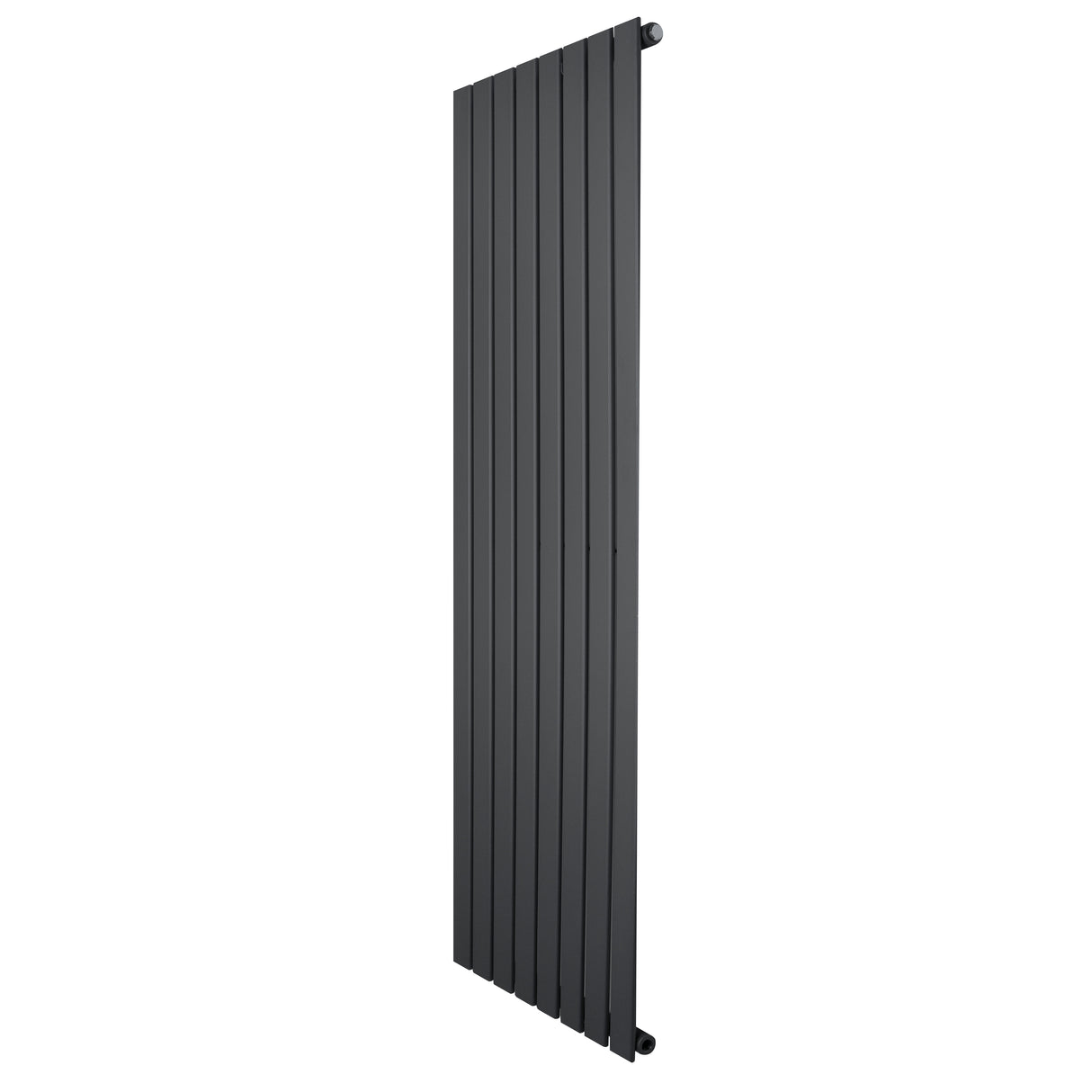 Radiador de columna única en gris antracita, con diseño vertical y acabado liso, mide 1600 mm x 560 mm, ideal para espacios modernos