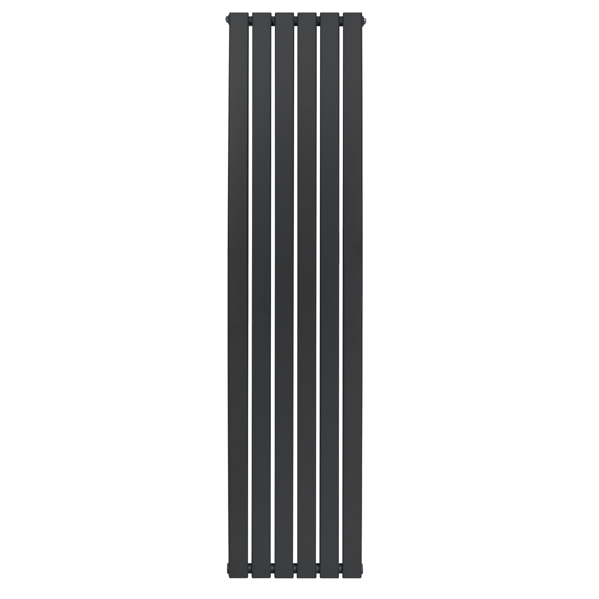 Radiador de columna única en gris antracita, con un diseño vertical y elegante, ideal para espacios modernos y funcionales