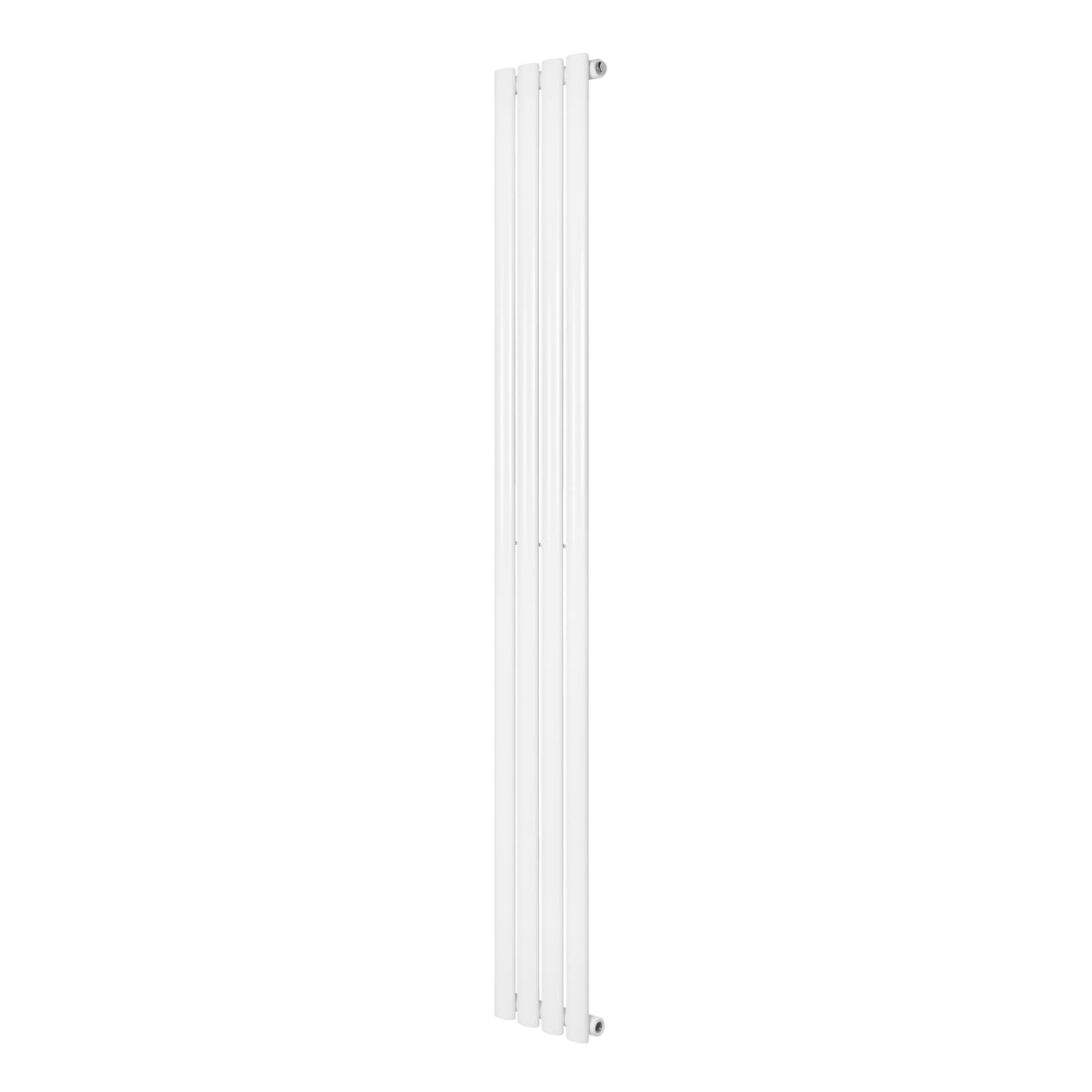 Radiador de columna simple ovalado en color blanco, con un diseño elegante y moderno, mide 1800 mm de alto y 240 mm de ancho
