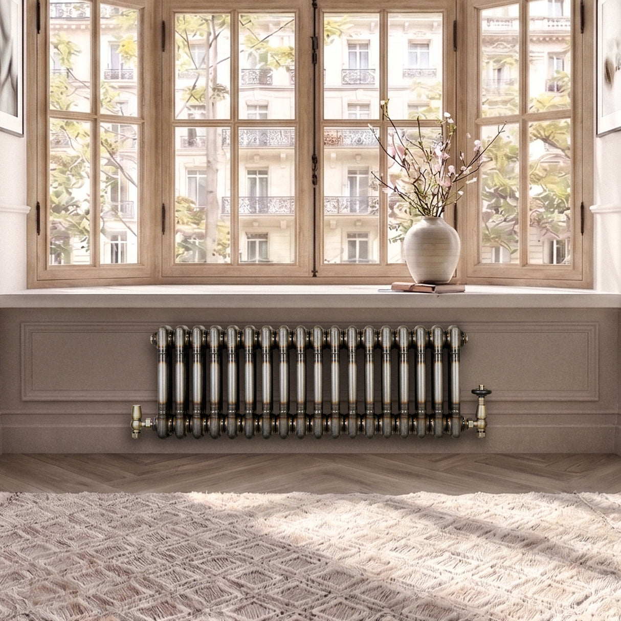 Radiador Tradicional de 3 Columnas - 300 x 650mm - Metal Crudo