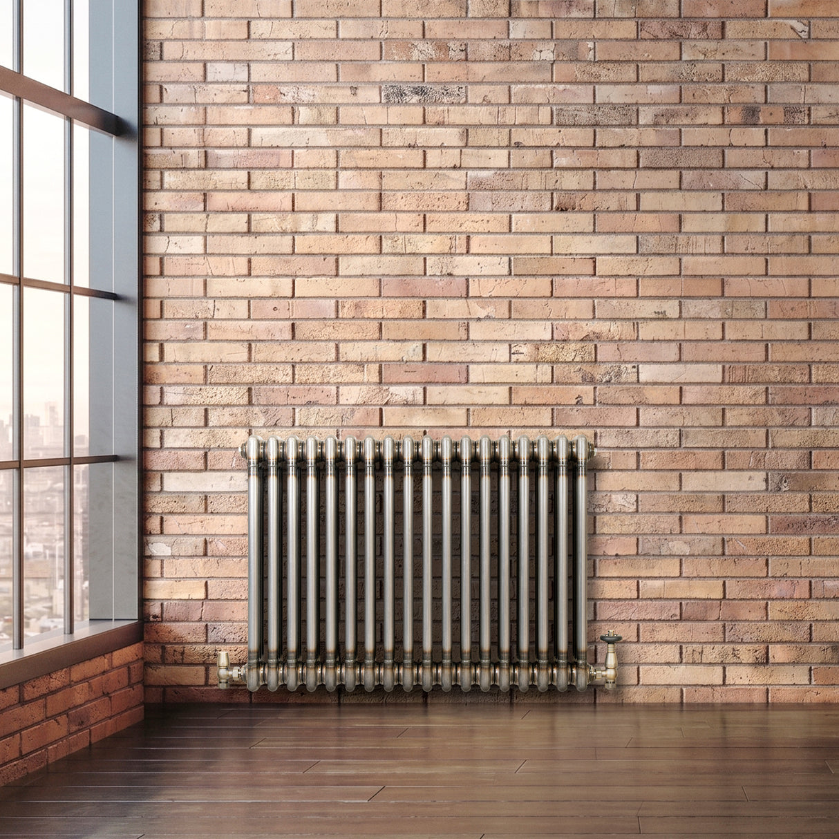 Radiador Tradicional de 3 Columnas - 600 x 830mm - Metal Crudo