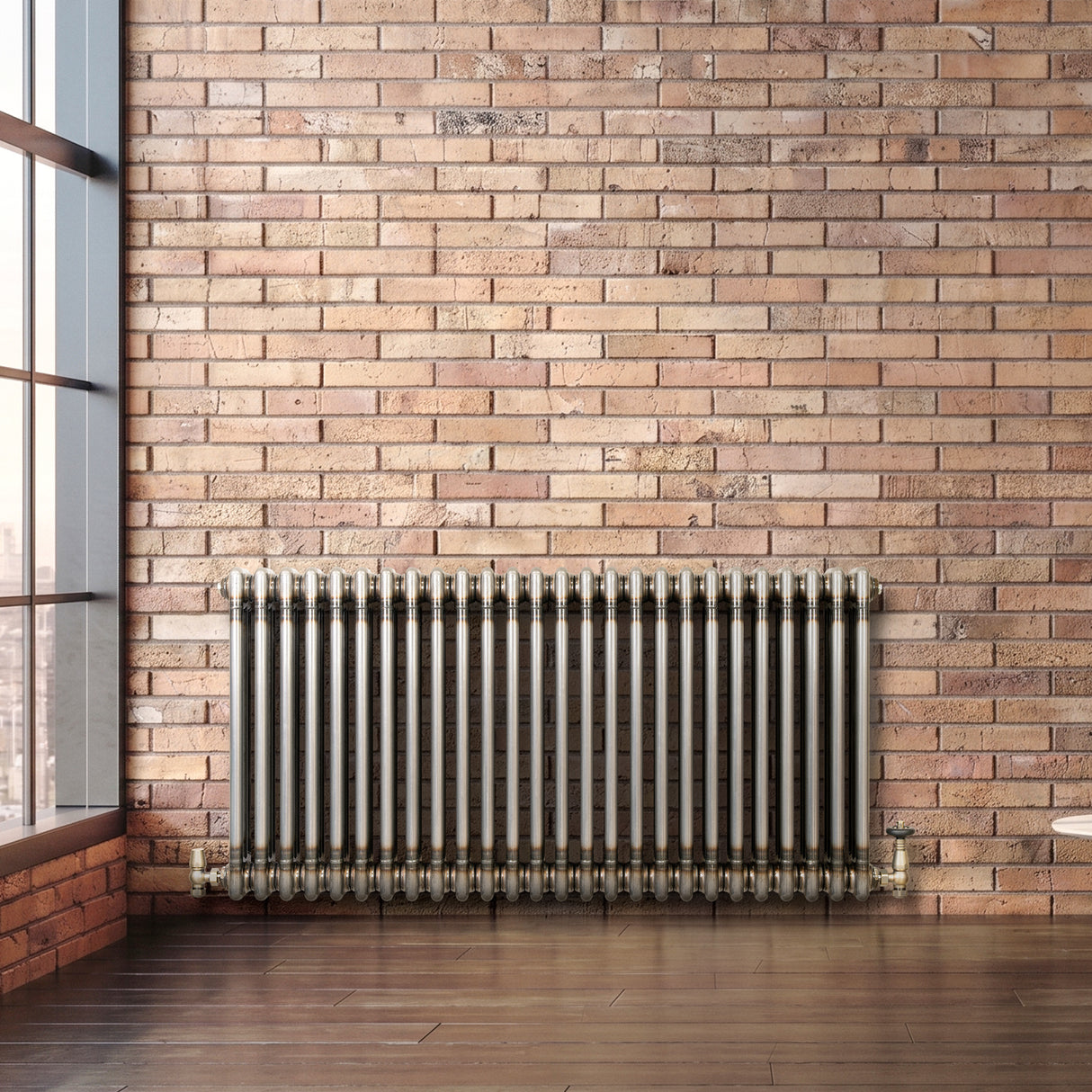 Radiador Tradicional de 3 Columnas - 600 x 1190mm - Metal Crudo