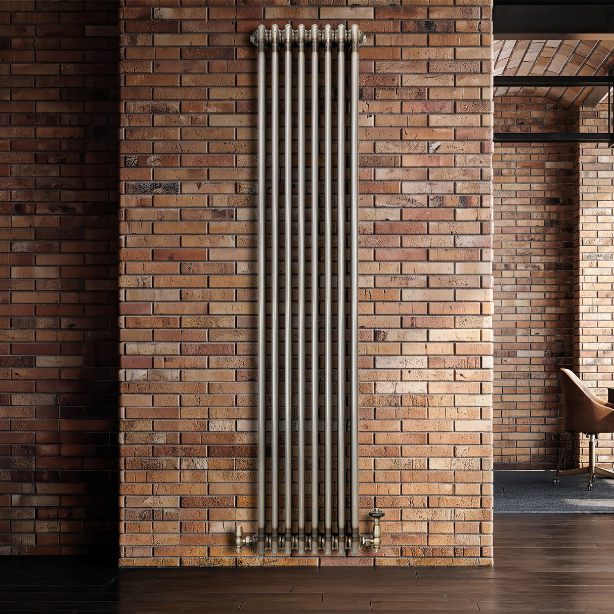 Radiador Tradicional de 3 Columnas - 1800 x 380mm - Metal Crudo