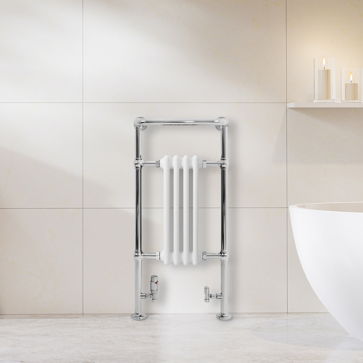 Radiador Toallero Tradicional – 950mm x 480mm – Blanco