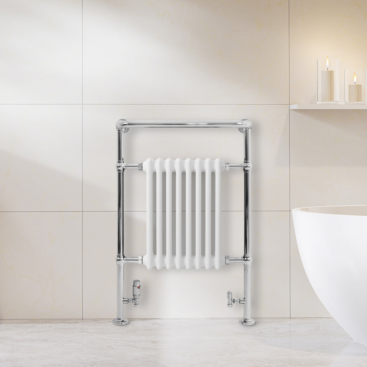Radiador Toallero Tradicional – 950mm x 660mm – Blanco