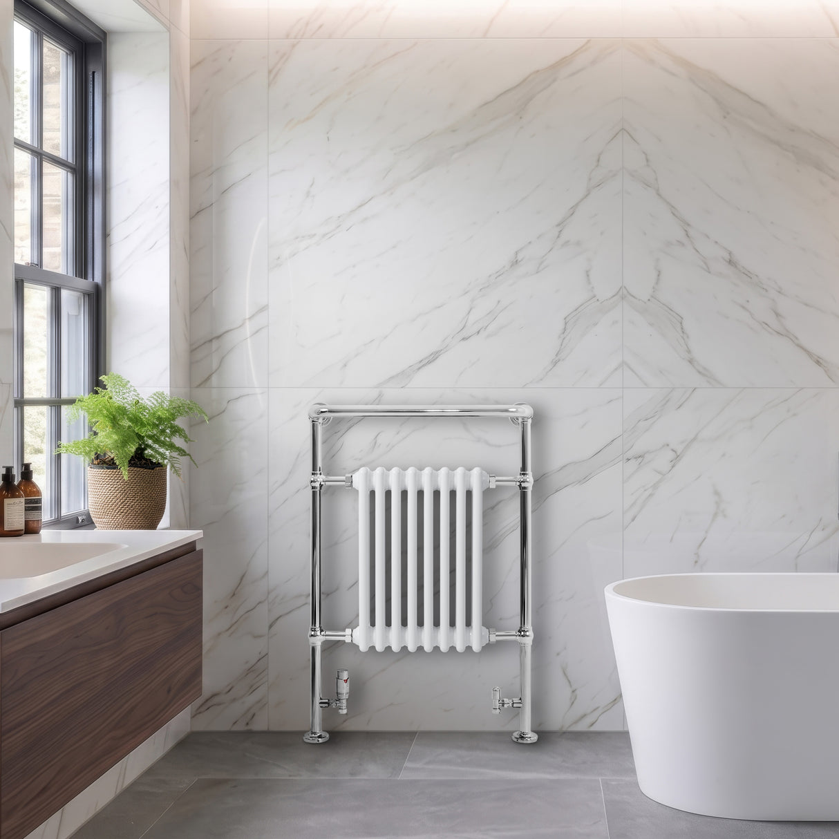 Radiador Toallero Tradicional – 950mm x 660mm – Blanco