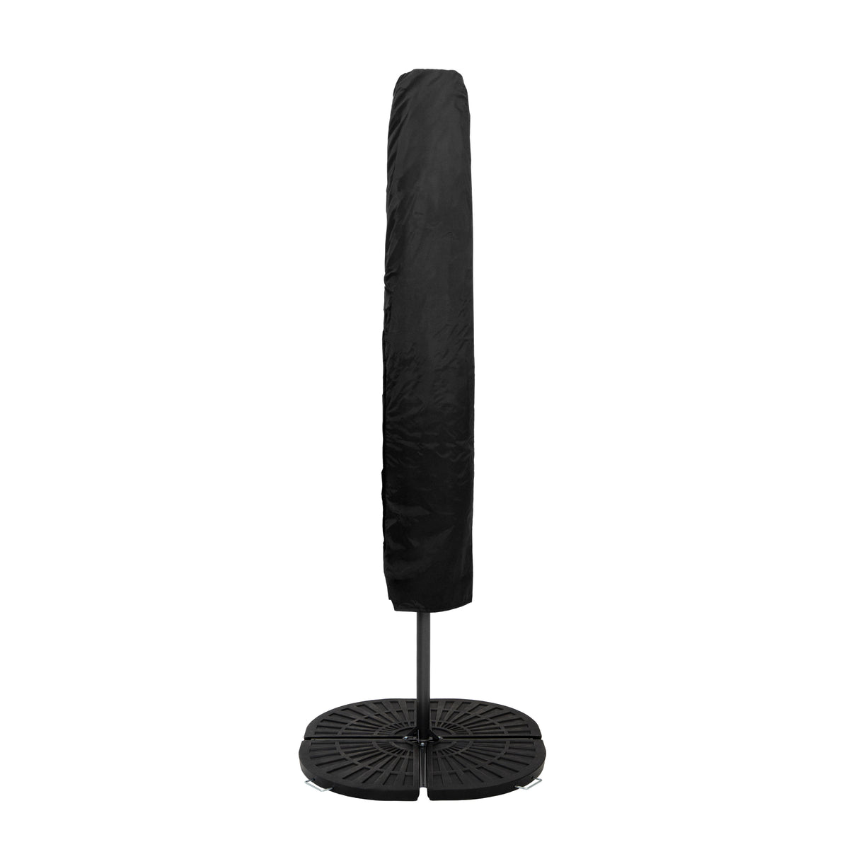 Parasol Excéntrico de 3 m con Base de Abanico Completo – Crema