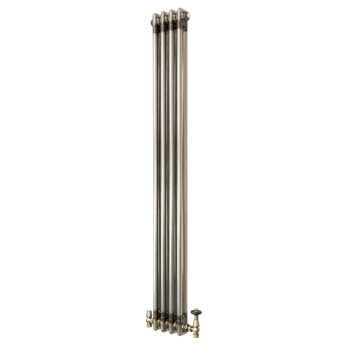 Radiador Tradicional de 2 Columnas y Válvulas - 1500 x 200mm - Metal Crudo