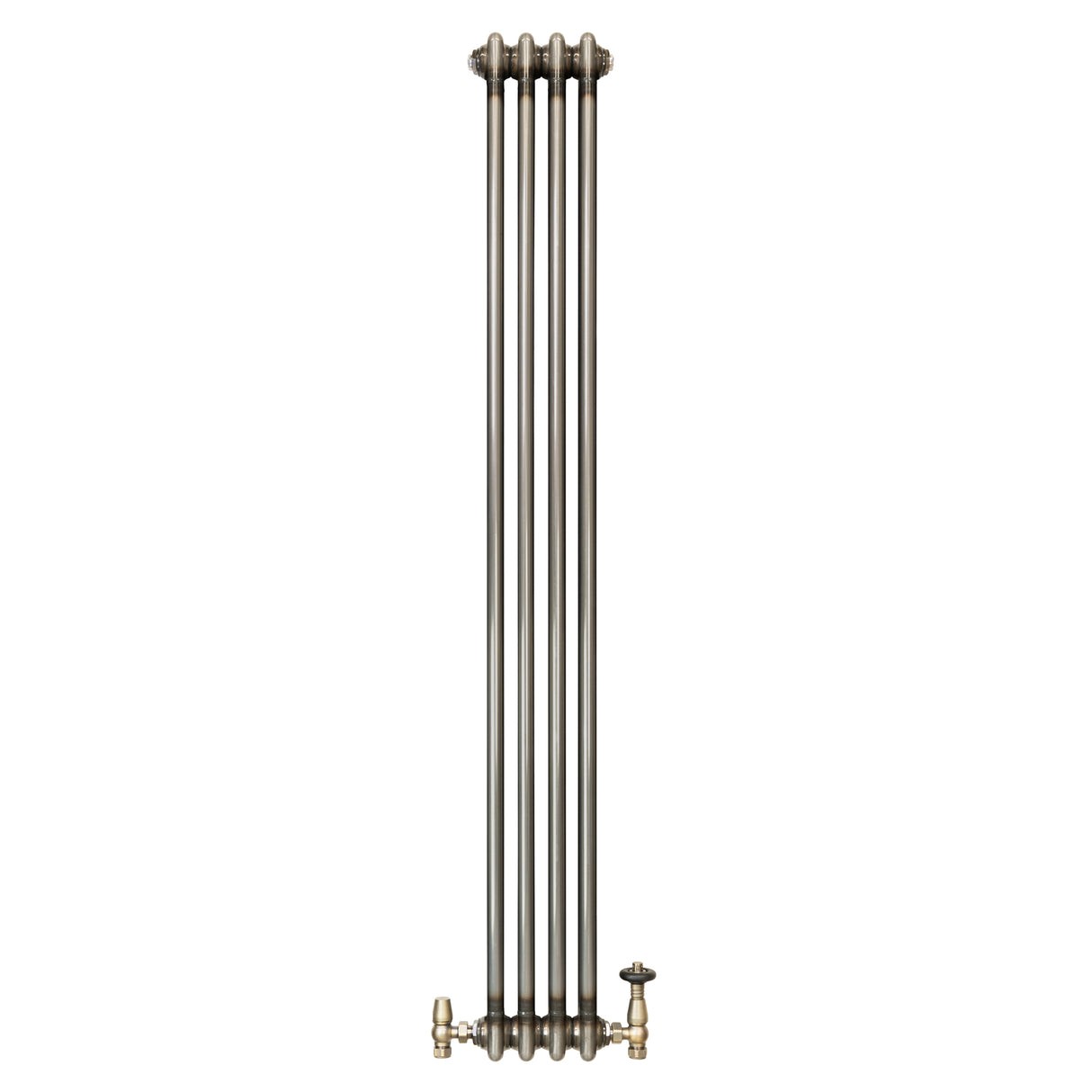 Radiador Tradicional de 2 Columnas y Válvulas - 1500 x 200mm - Metal Crudo