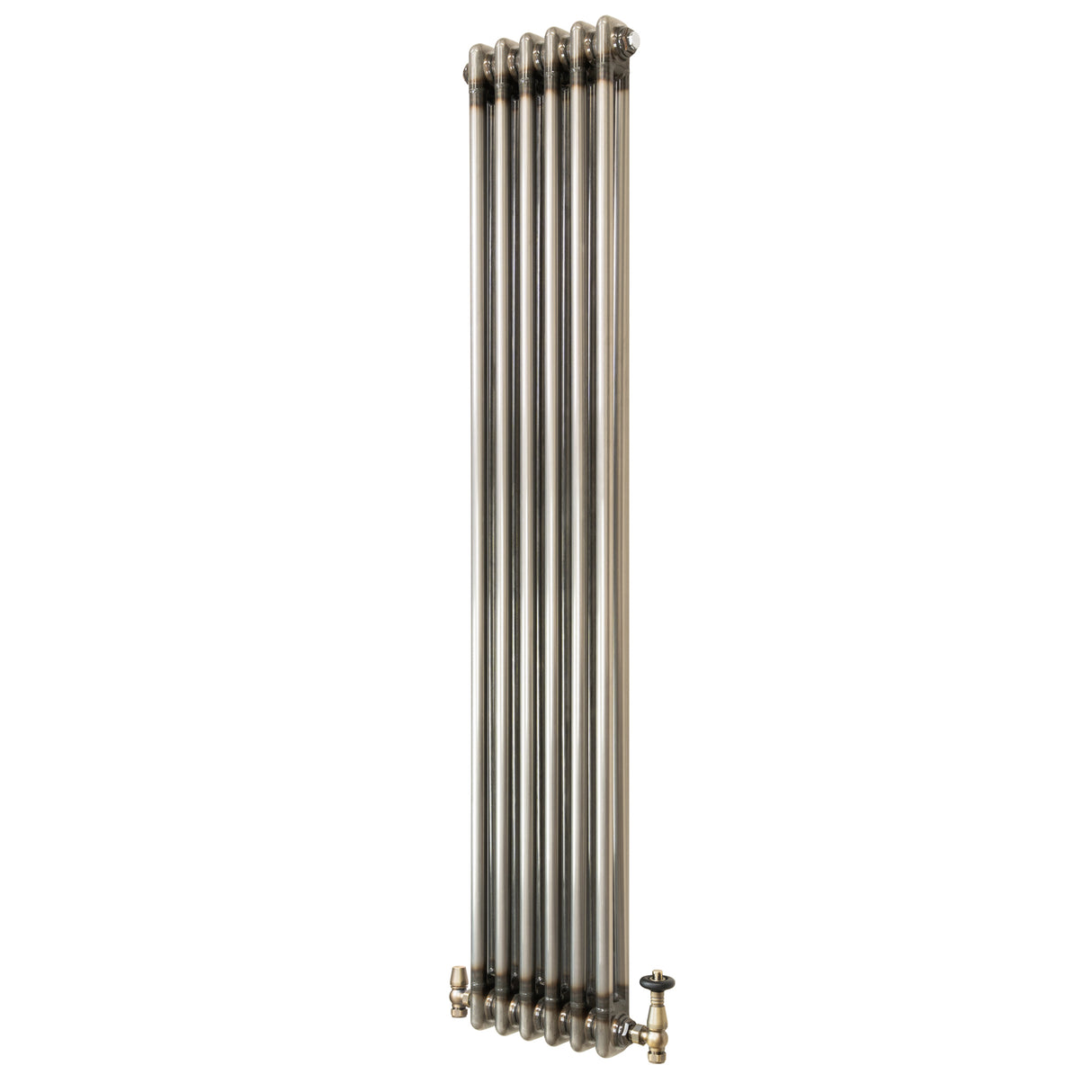 Radiador Tradicional de 2 Columnas y Válvulas - 1500 x 290mm - Metal Crudo