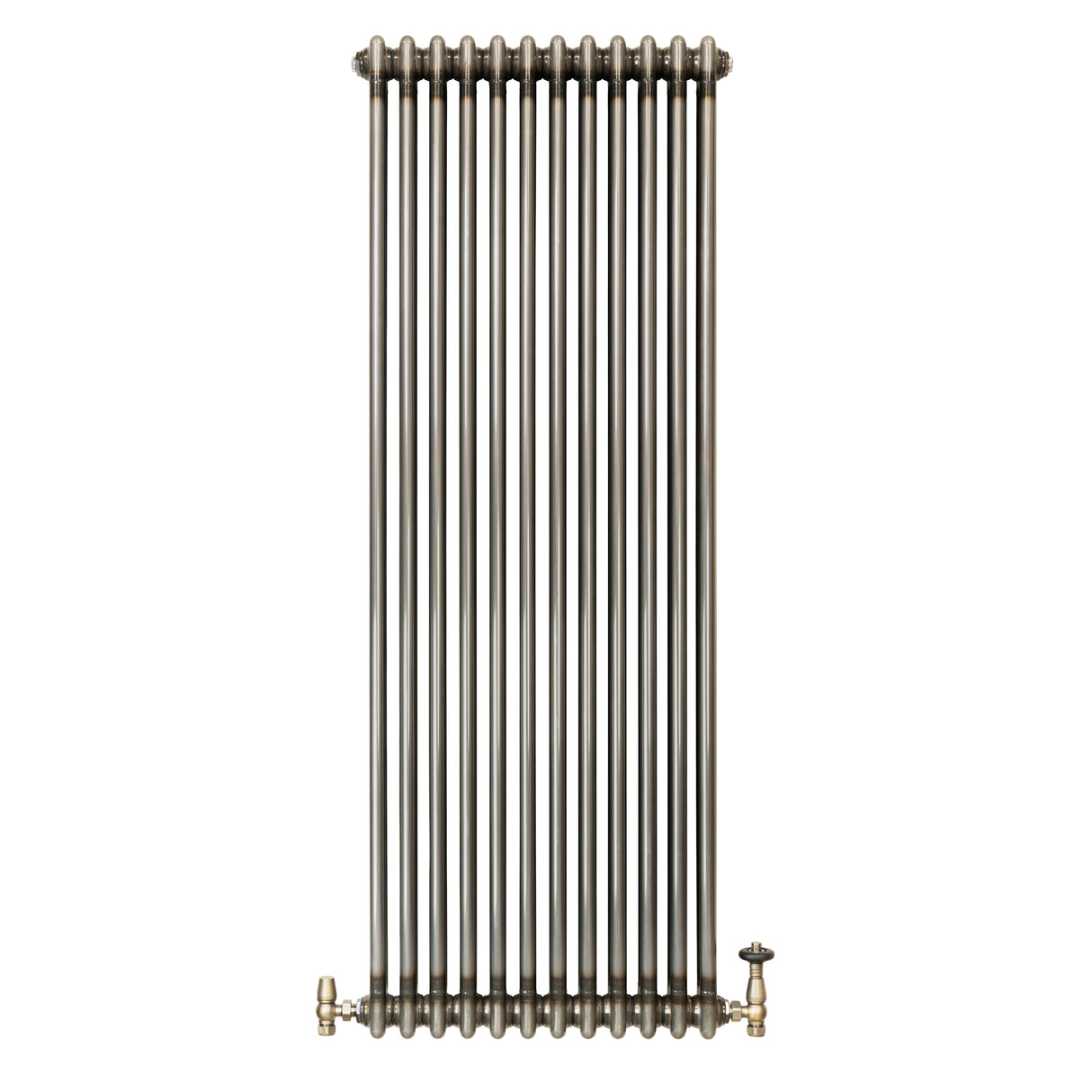 Radiador Tradicional de 2 Columnas y Válvulas - 1500 x 560mm - Metal Crudo