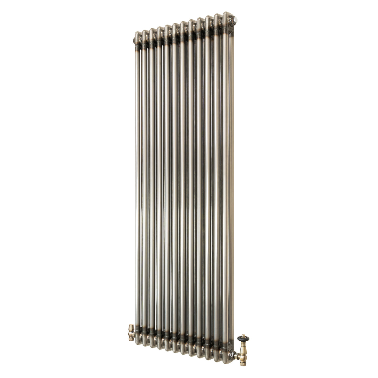 Radiador Tradicional de 2 Columnas y Válvulas - 1800 x 560mm - Metal Crudo