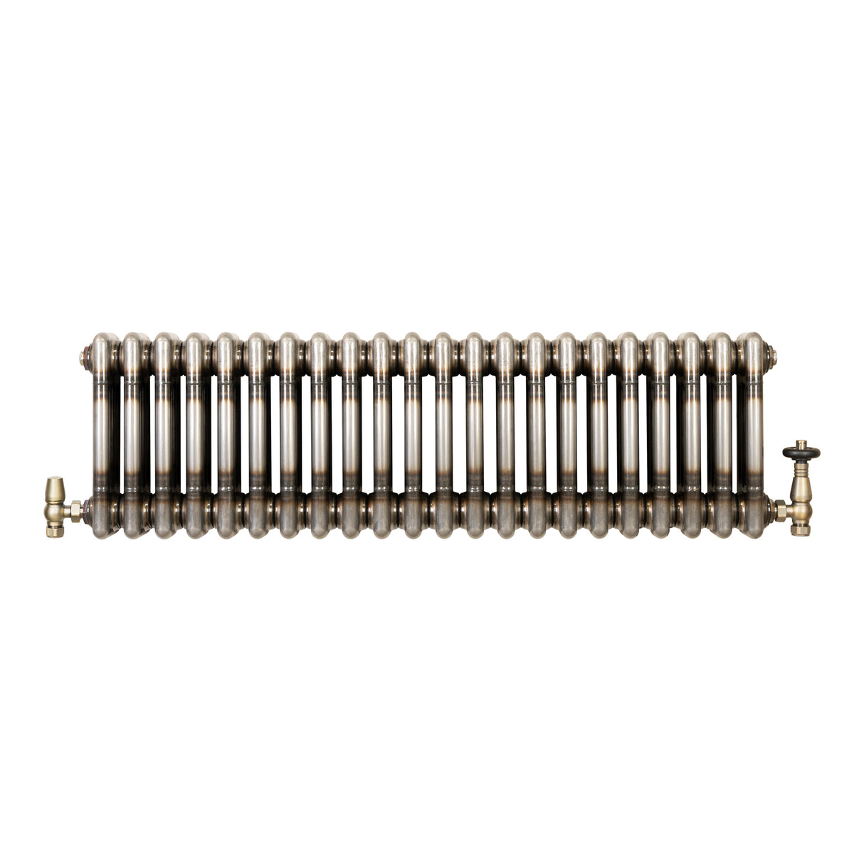 Radiador Tradicional de 3 Columnas y Válvulas - 300 x 1010mm - Metal Crudo