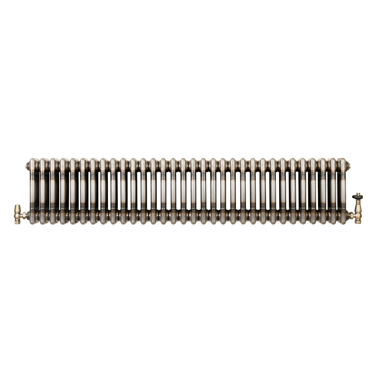 Radiador Tradicional de 3 Columnas y Válvulas - 300 x 1460mm - Metal Crudo