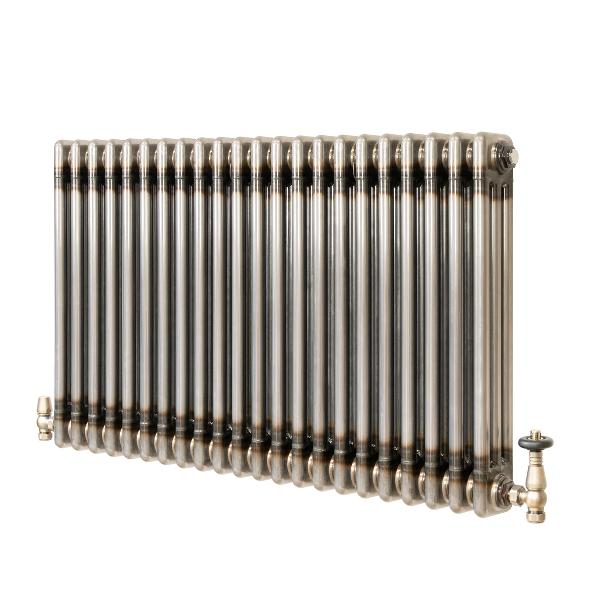 Radiador Tradicional de 3 Columnas y Válvulas - 600 x 1010mm - Metal Crudo