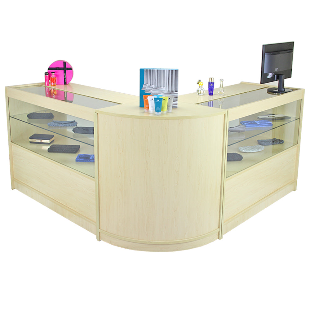 Set de Mostradores Gemini en Madera color Arce