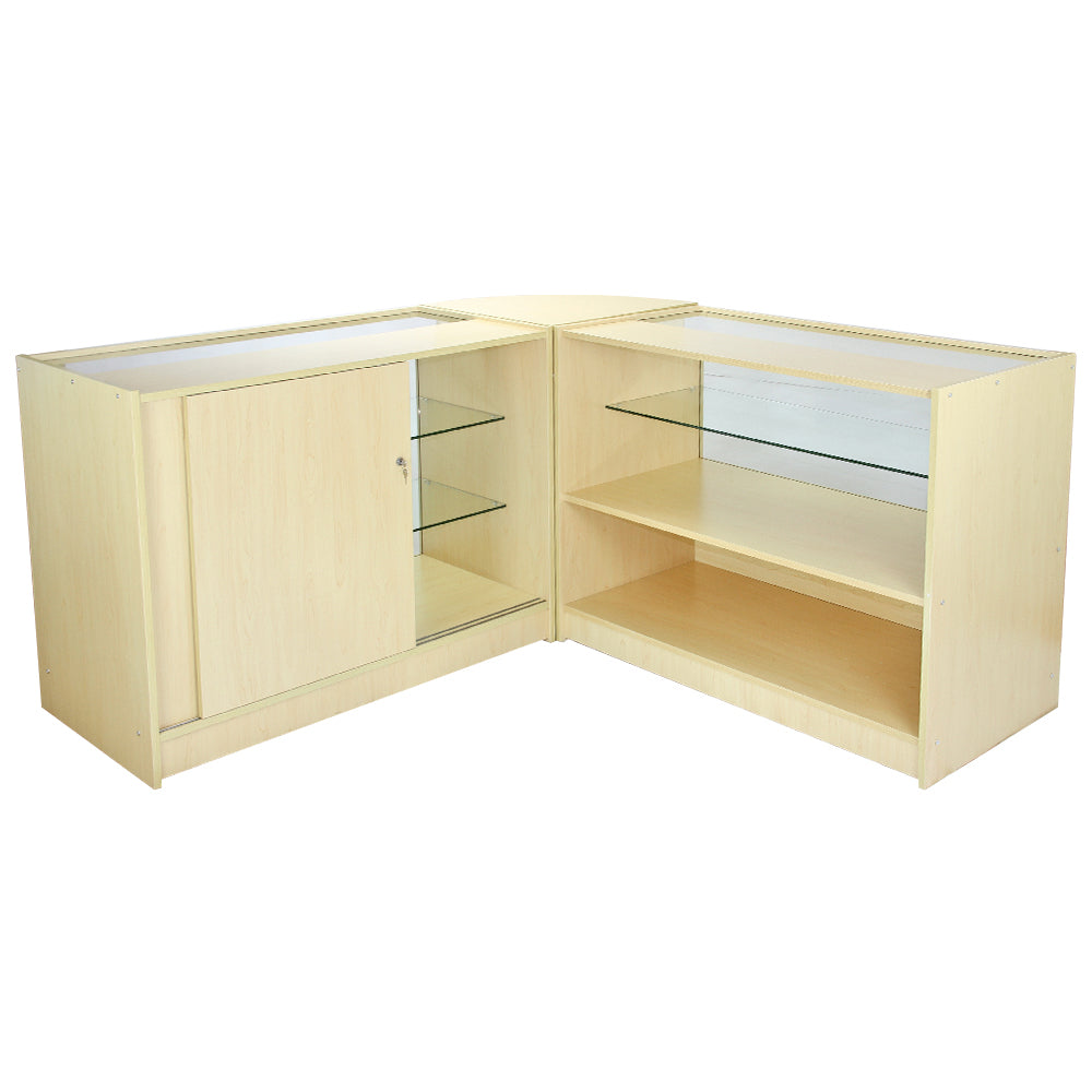 Set de Mostradores Solar en Madera color Arce