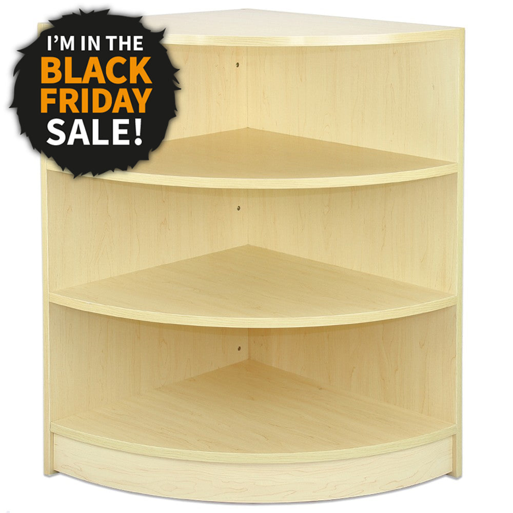 Mostrador Esquinero Curvo con Estantes LM60