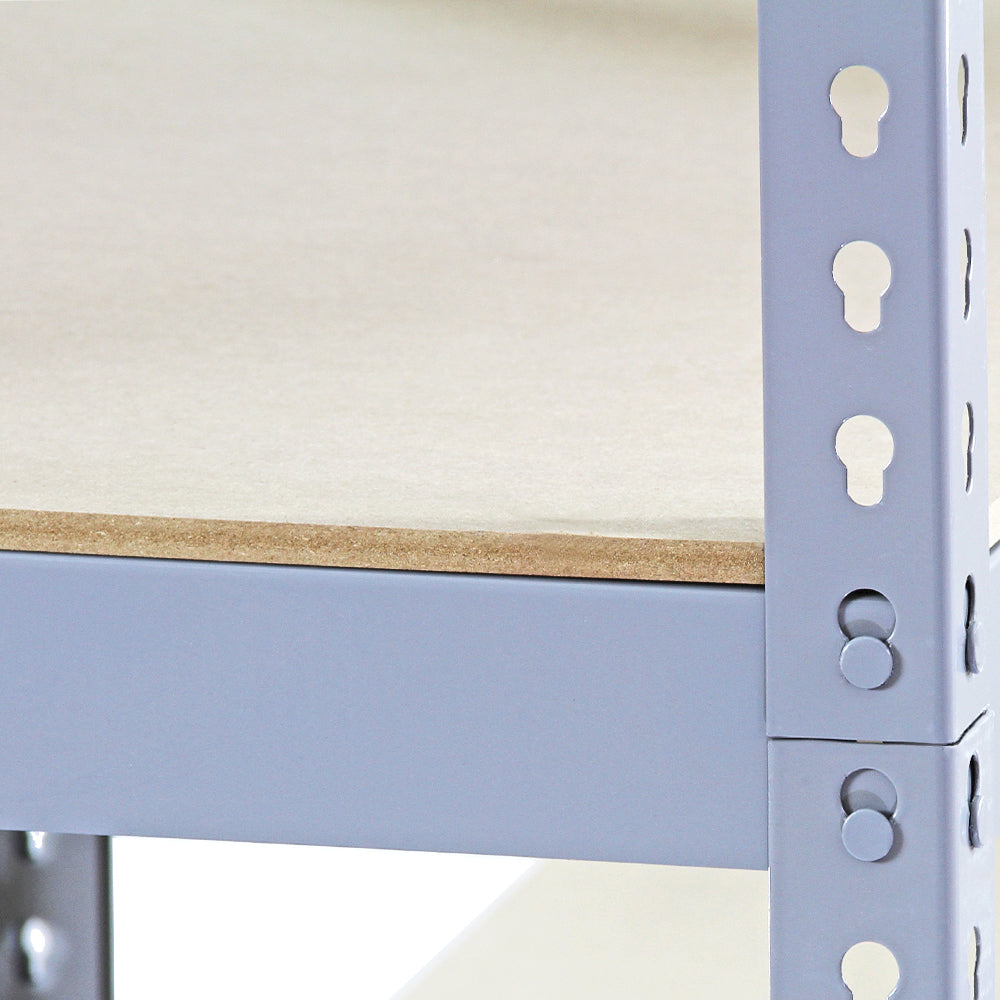 Monster Racking - 3 Estanterías Q-Rax de Acero Sin Tornillos Grises 90cm x 50cm x 182,5cm