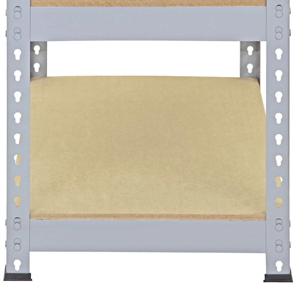 Monster Racking - 3 Estanterías Q-Rax de Acero Sin Tornillos Grises 90cm x 50cm x 182,5cm