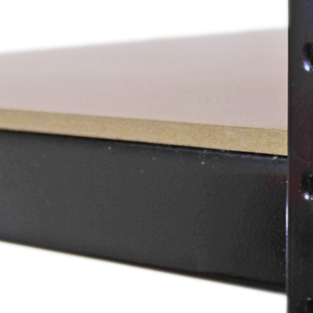 10 Estanterías T-Rax de Acero Sin Tornillos Negras 90cm de Ancho y Mazo de Goma