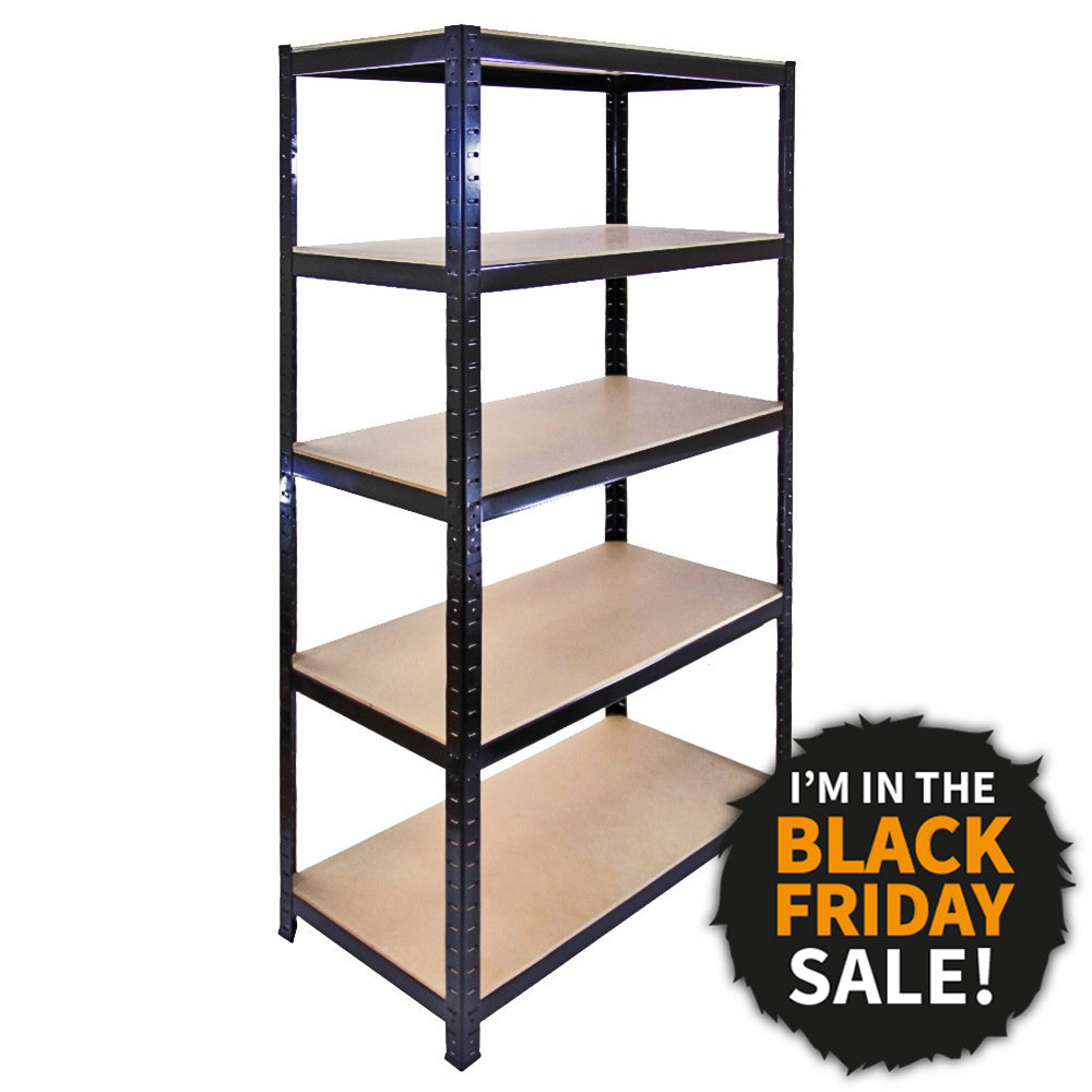 Estantería T-Rax de Acero Negra 90cm x 45cm x 180cm