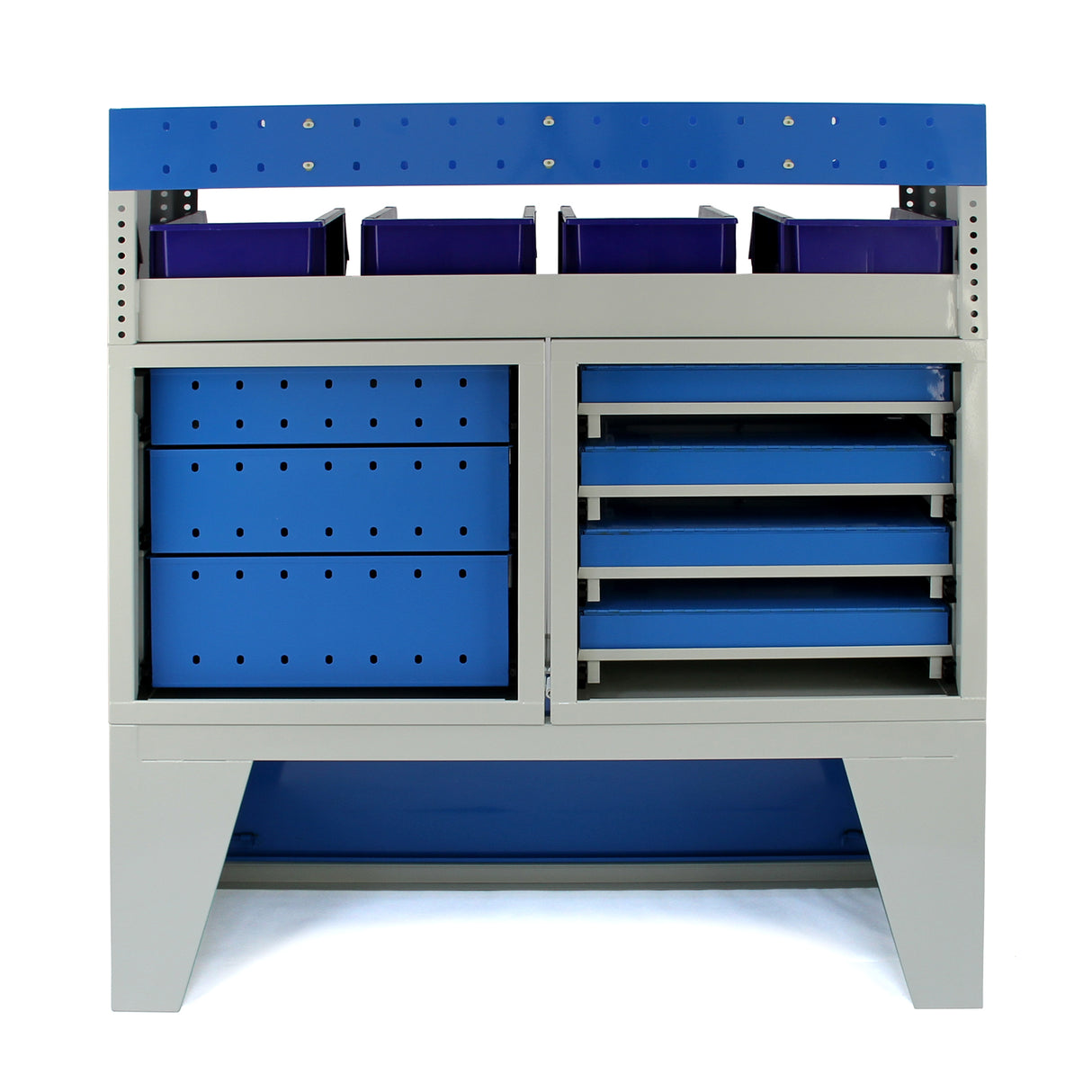 Set de 1 Estantería con Cajones y 2 Estanterías con Estantes para Furgoneta