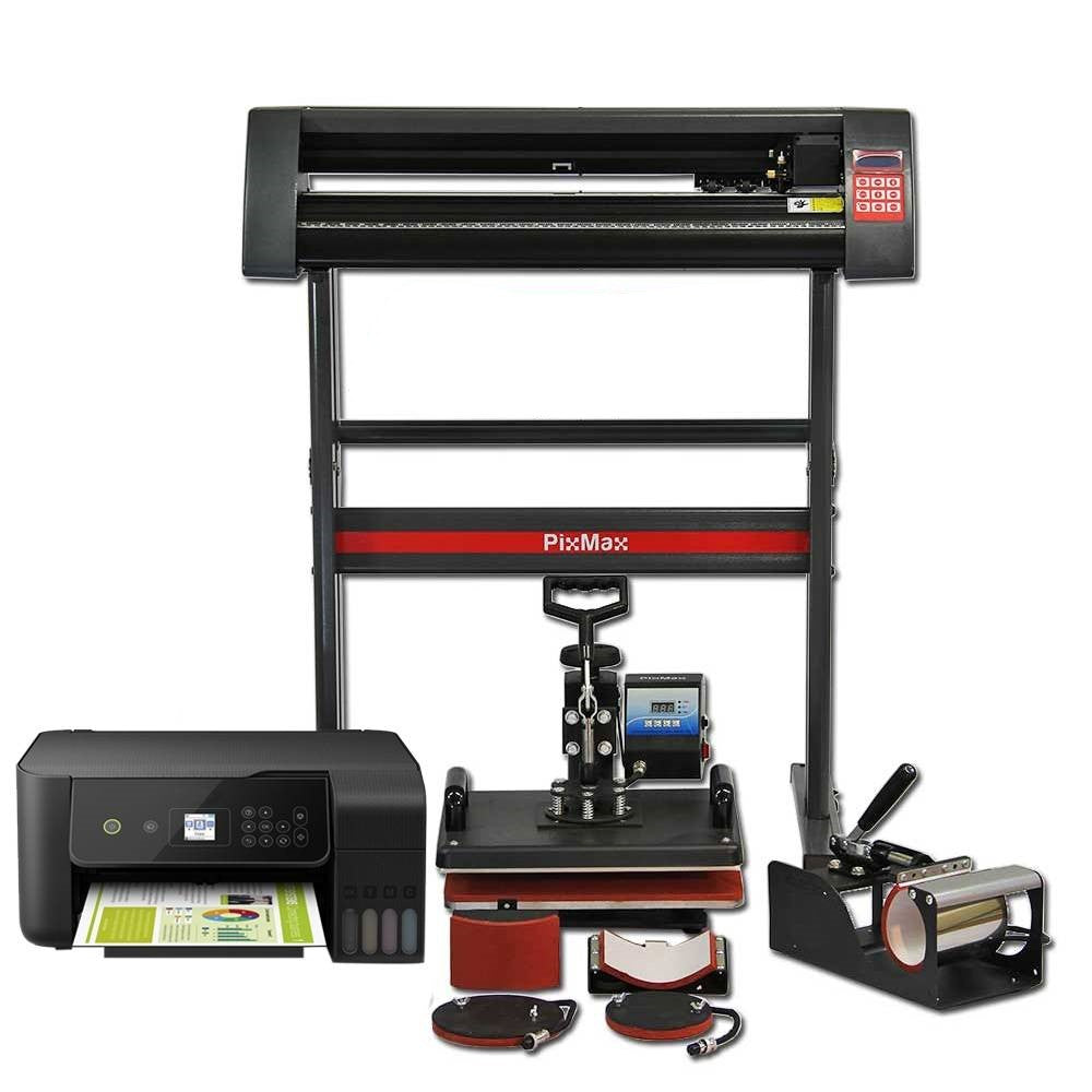 Kit de Plotter para Corte de Vinilo PixMax, Impresora y Prensas Térmicas